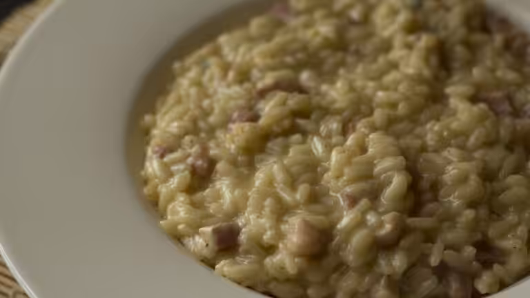 Risotto with Ham and Gorgonzola Cheese