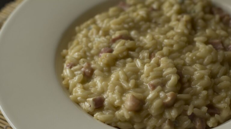 Risotto with Ham and Gorgonzola Cheese