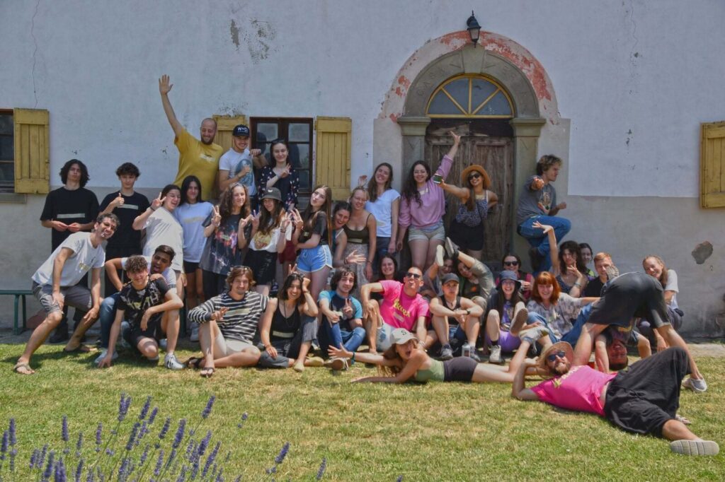 Participants of the Back and Forth youth exchange at La Buona Terra, Passignano sul Trasimeno