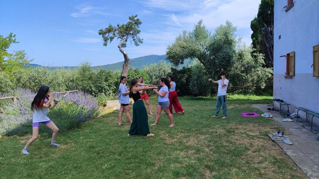 Participants of the Back and Forth youth exchange at La Buona Terra, Passignano sul Trasimeno
