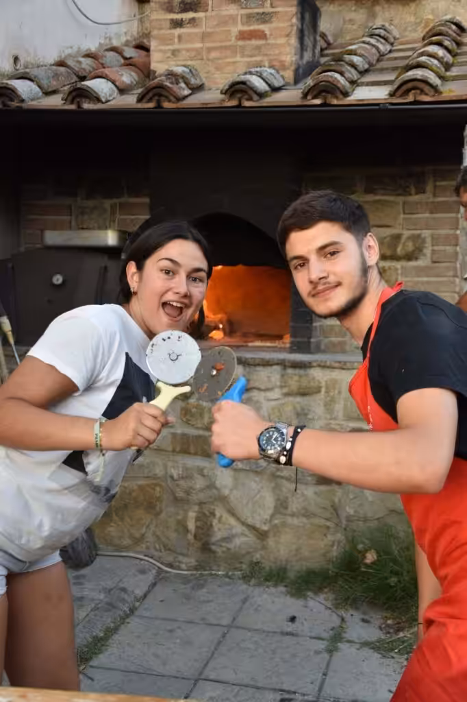 Participants of the Back and Forth youth exchange at La Buona Terra, Passignano sul Trasimeno