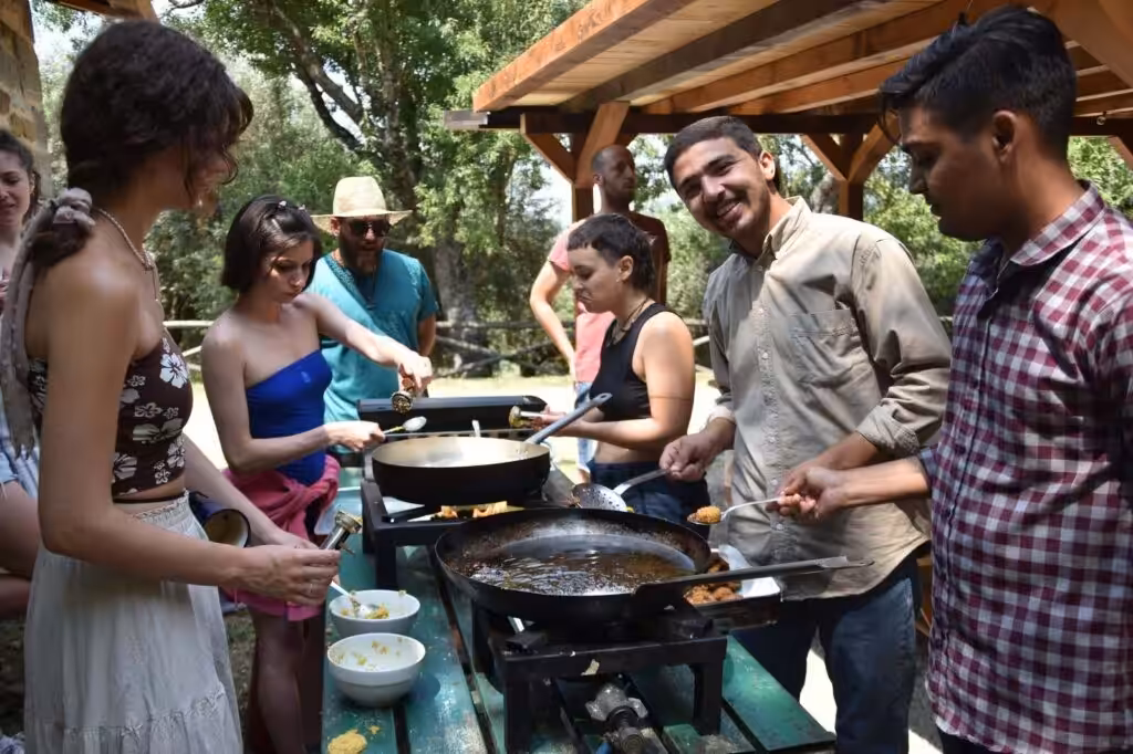 Participants of the Back and Forth youth exchange at La Buona Terra, Passignano sul Trasimeno