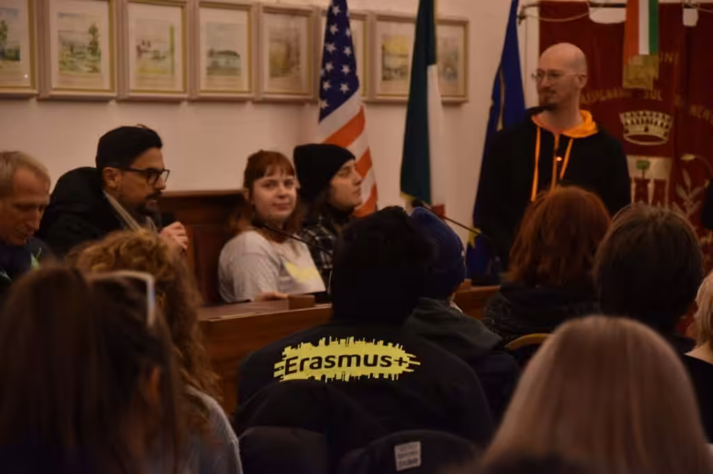 Participants of the Green and Fair youth exchange at La Buona Terra, Passignano sul Trasimeno