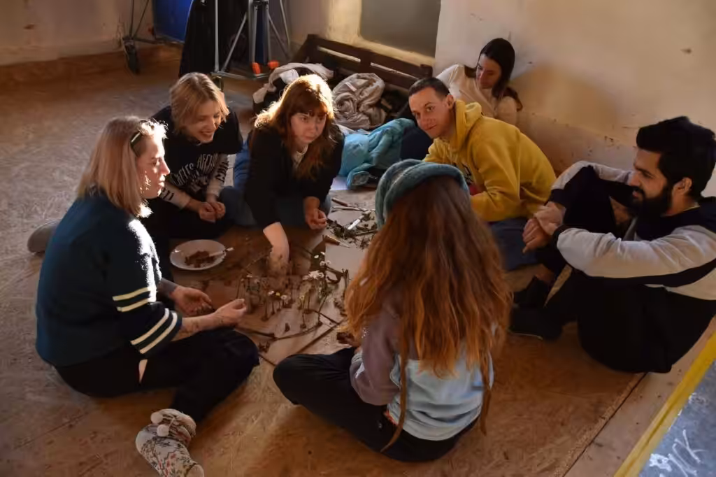 Participants of the Green and Fair youth exchange at La Buona Terra, Passignano sul Trasimeno
