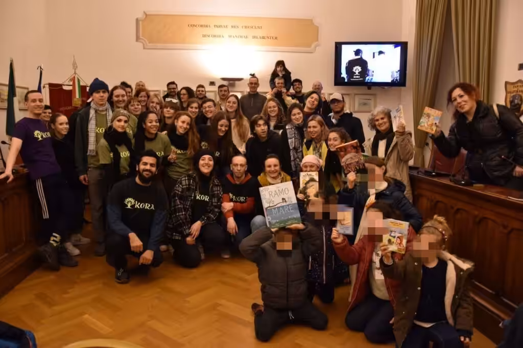 Participants of the Green and Fair youth exchange at La Buona Terra, Passignano sul Trasimeno
