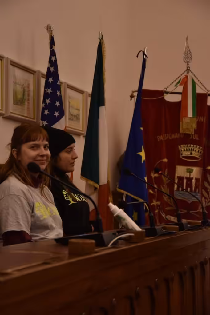 Participants of the Green and Fair youth exchange at La Buona Terra, Passignano sul Trasimeno