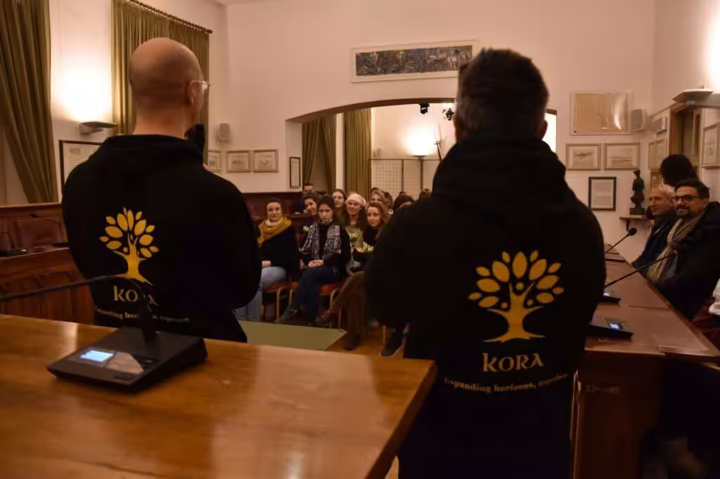 Participants of the Green and Fair youth exchange at La Buona Terra, Passignano sul Trasimeno