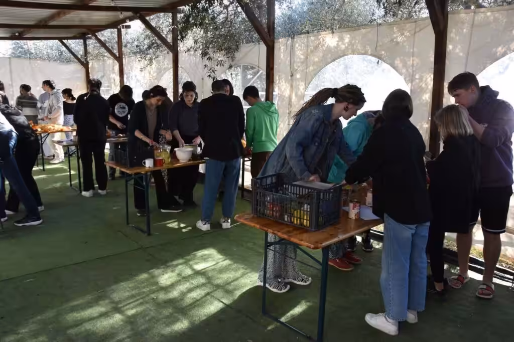 Participants of the Green Footprint youth exchange at La Buona Terra, Passignano sul Trasimeno