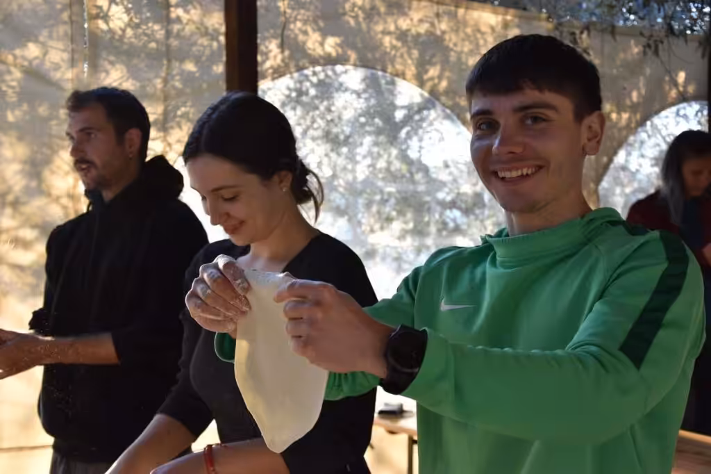 Participants of the Green Footprint youth exchange at La Buona Terra, Passignano sul Trasimeno